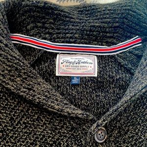 Flag & Anthem Green Shawl neck sweater.  XL
